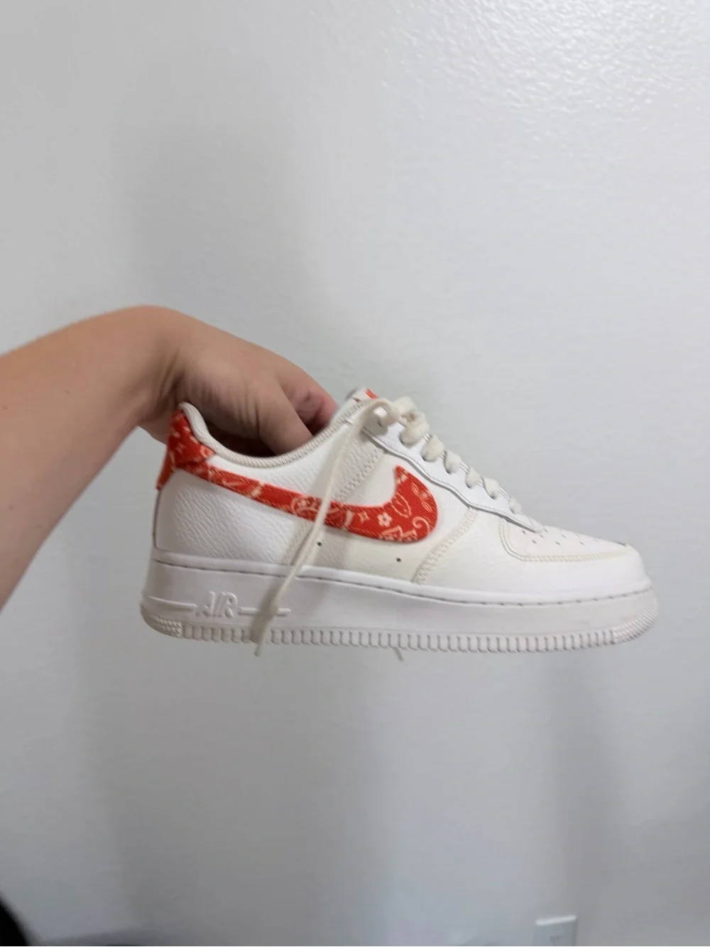 Nike af1 orange and white